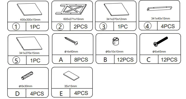 JAXPETY HG61T0954 Black 3 Tier End Side Table for Living Room Set (3)
