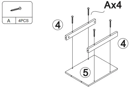 JAXPETY HG61T0954 Black 3 Tier End Side Table for Living Room Set (4)