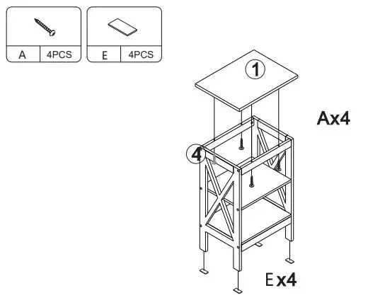 JAXPETY HG61T0954 Black 3 Tier End Side Table for Living Room Set (9)