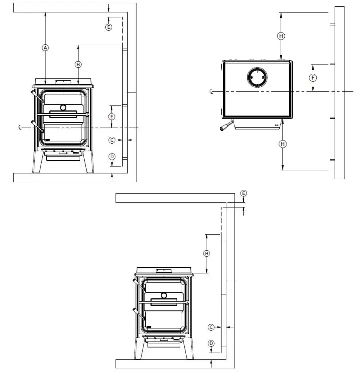 SBI AC02765 Certified Modular Heat Shield System - CLEARANCES FOR SHIELD