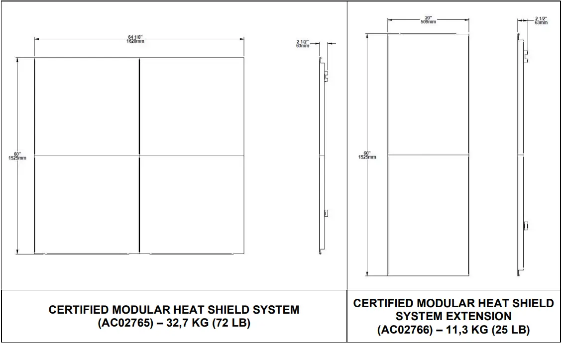 SBI AC02765 Certified Modular Heat Shield System - parts