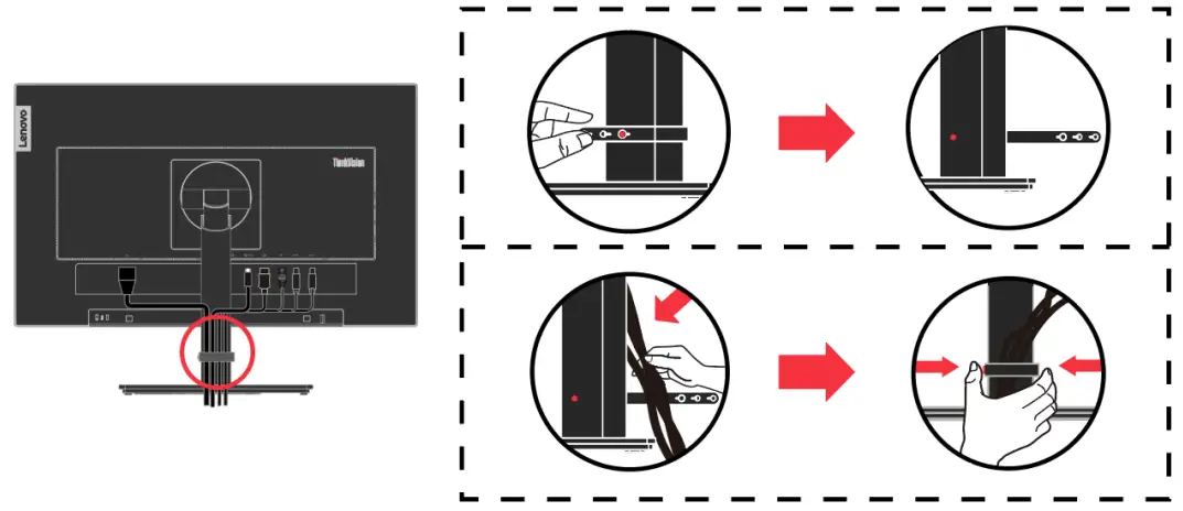 Lenovo D21238FT0 T24m 29 Flat Panel Monitor - Assembled cables