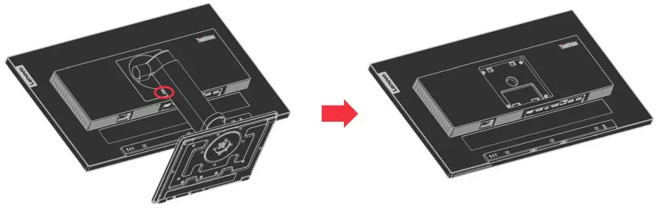 Lenovo D21238FT0 T24m 29 Flat Panel Monitor - monitor stand