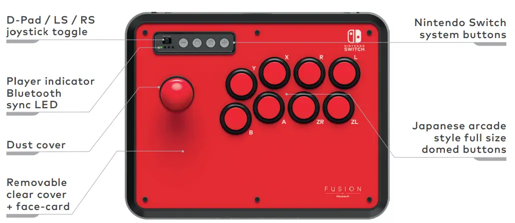 PowerA 29879626 Fusion Wireless Arcade Stick - FRONT