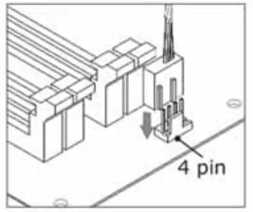Connect the fan power cable