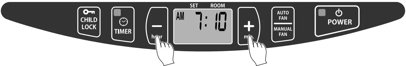 TOYOTOMI HC-20 Heat Converter - Setting the Clock