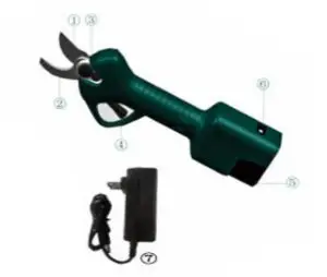 Anbull Electric Pruning Shears - each part