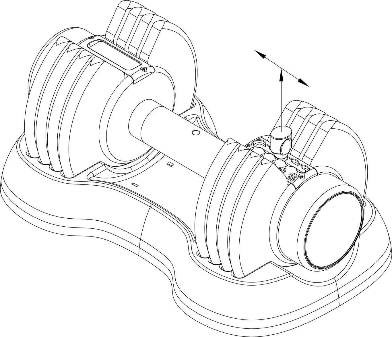 kogan FS25LBDMBLA 25LBS Adjustable Dumbbell - After use