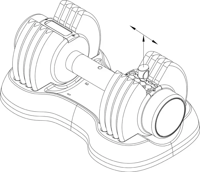 kogan FS25LBDMBLA 25LBS Adjustable Dumbbell - OPERATION 3