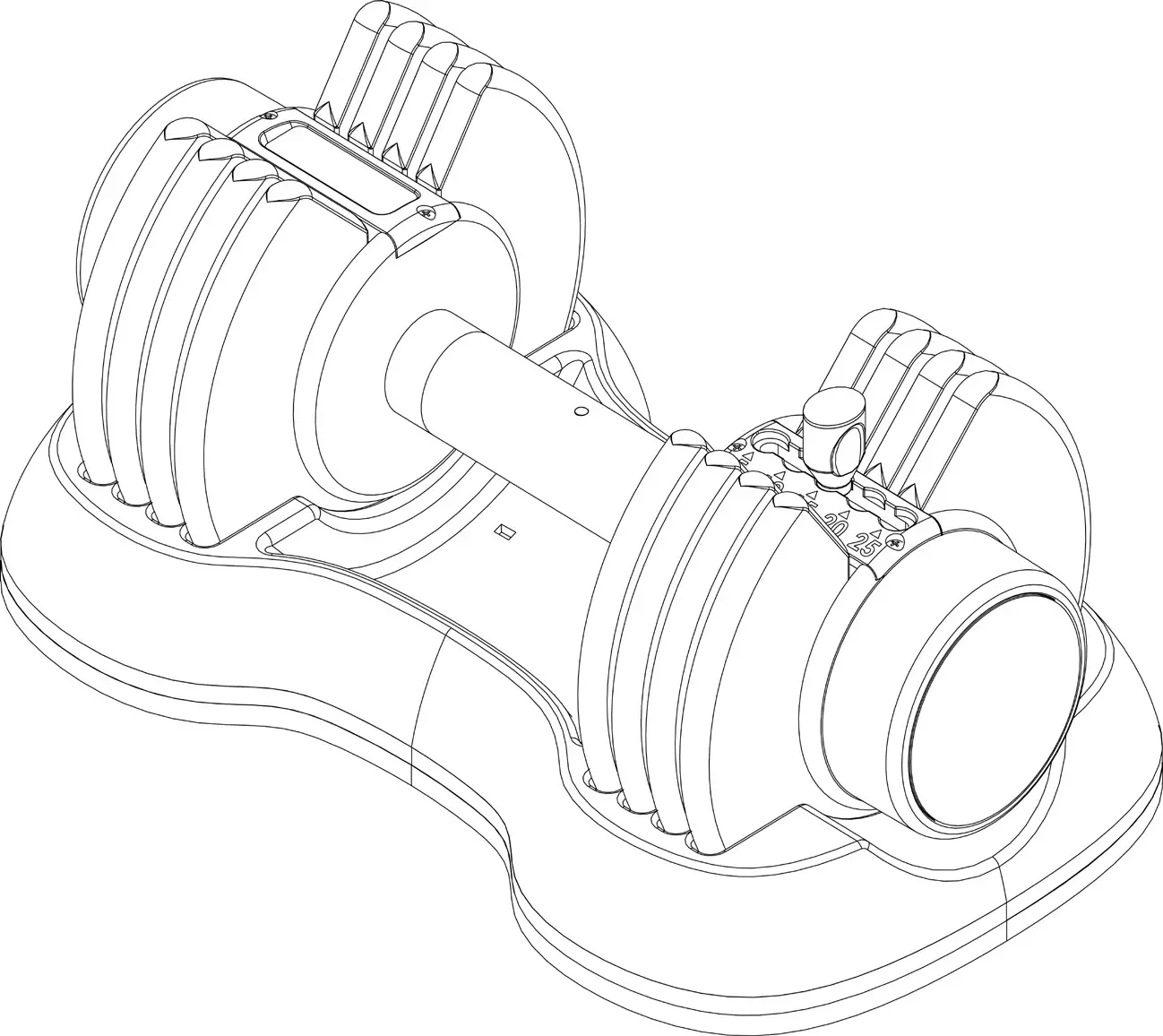 kogan FS25LBDMBLA 25LBS Adjustable Dumbbell