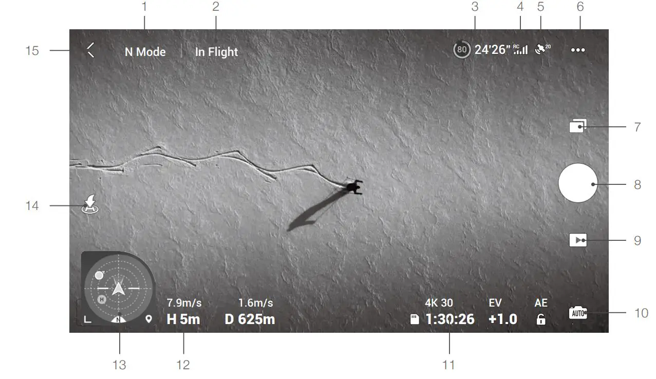 dji Mini 2 Ultralight Foldable Drone User Manual - Camera View