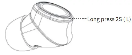 DK2 True Wireless Earbuds- Volume Down