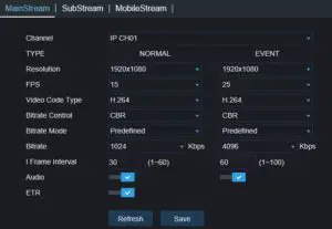 iVSEC Event Triggered Recording - alarm triggered
