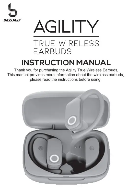 BASS JAXX EP-0649-R True Wireless Earbuds Instruction Manual