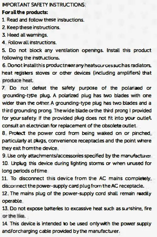 VIETA PRO VM-BS57 Upper 3 Speaker User Guide - Security