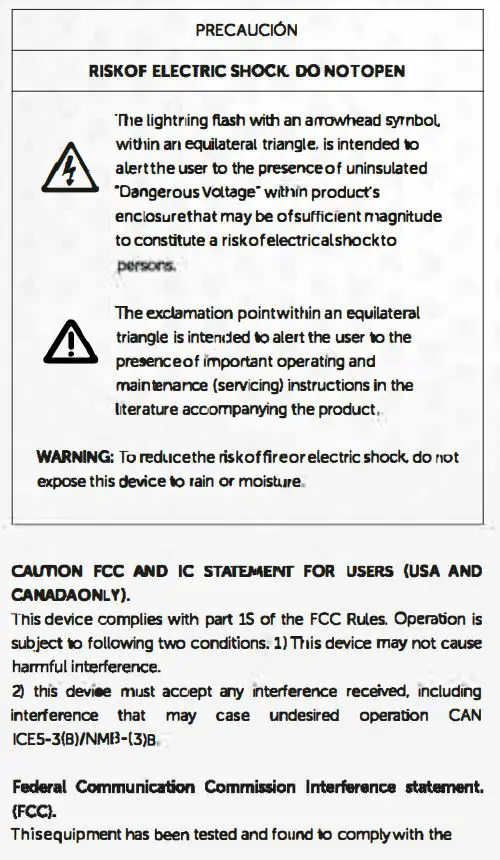 VIETA PRO VM-BS57 Upper 3 Speaker User Guide - Security