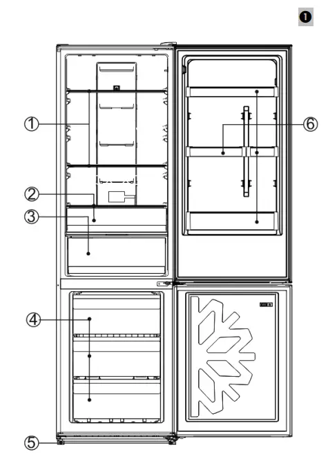 SNAIGE RF62FB-TNCBNE0 Refrigerator Freezer image