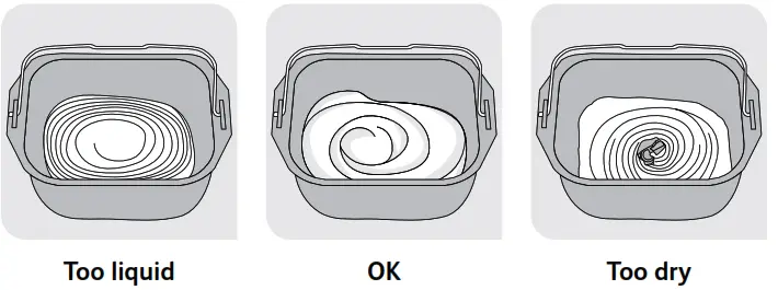 moulinex OW240E30 Pain & Delices - how to adjust the quantity of liquid for gluten bread