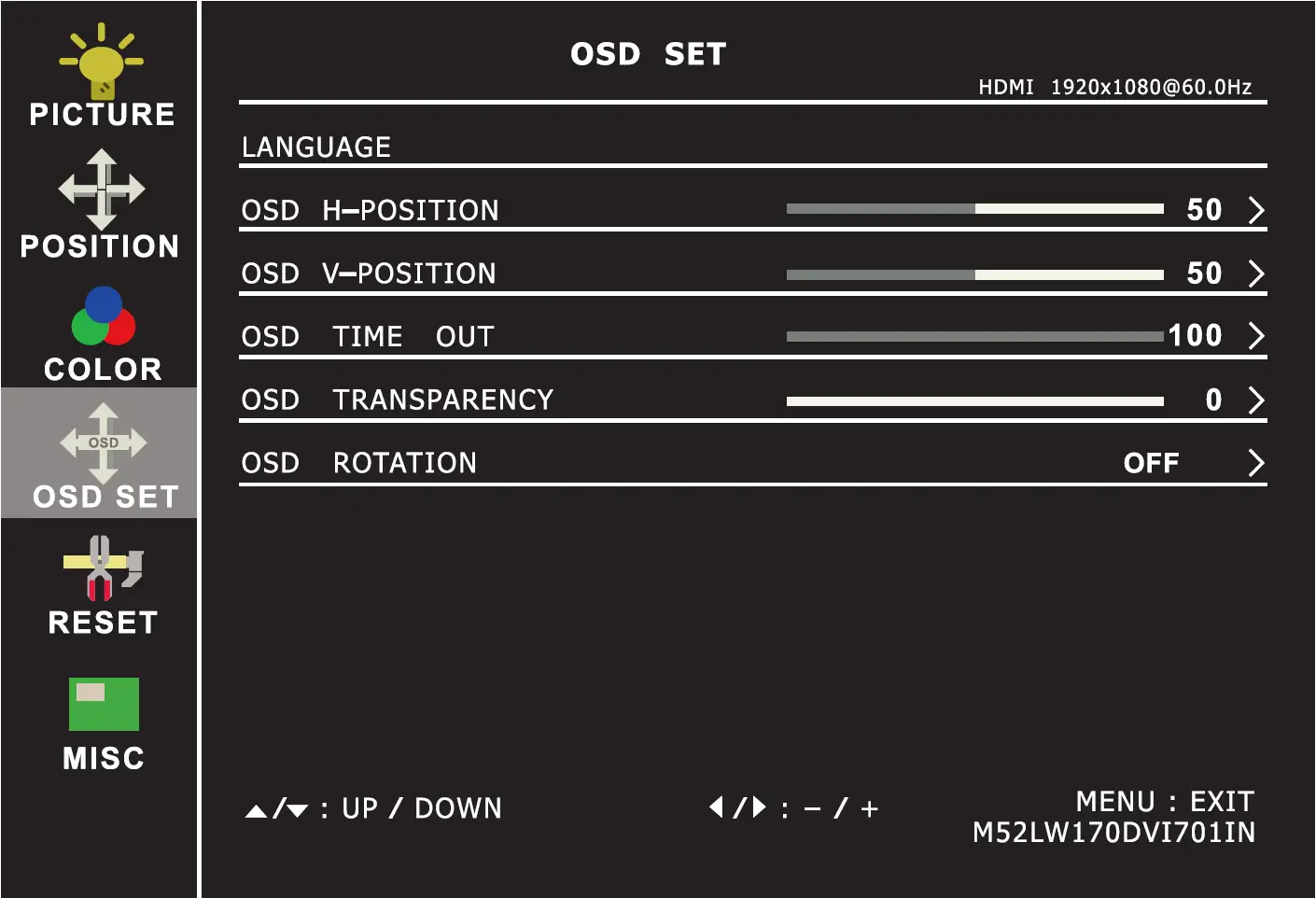 OSD Set
