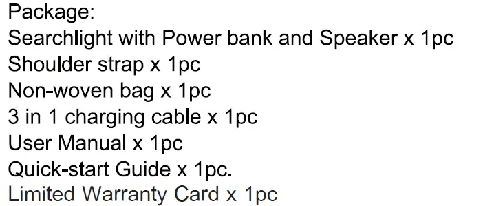 RUSH CHARGE RCFlashSound Portable Multifunction 3