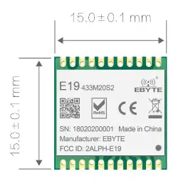 EBYTE E19-433M20S2 SX1278 433MHz 100mW SMD Wireless Module 1