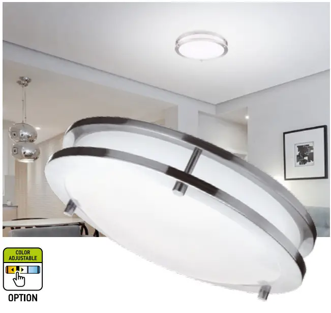 ASD-LFMDR MV 18D28CC BZ 18 Inch LED Flush Mount Ceiling Light