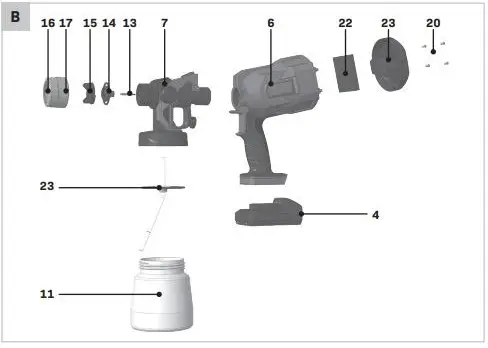 VONROC- SG502DC-20V -Spray-Gun-2