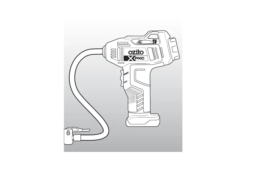 Ozito Pxhpcs-018 18v Cordless High Pressure Air Inflator Instruction Manual