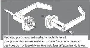 FIG 4 Install lever posts and screws