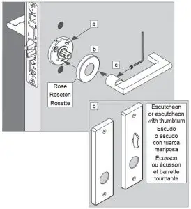 FIG 7 Alternative lever and trim install.
