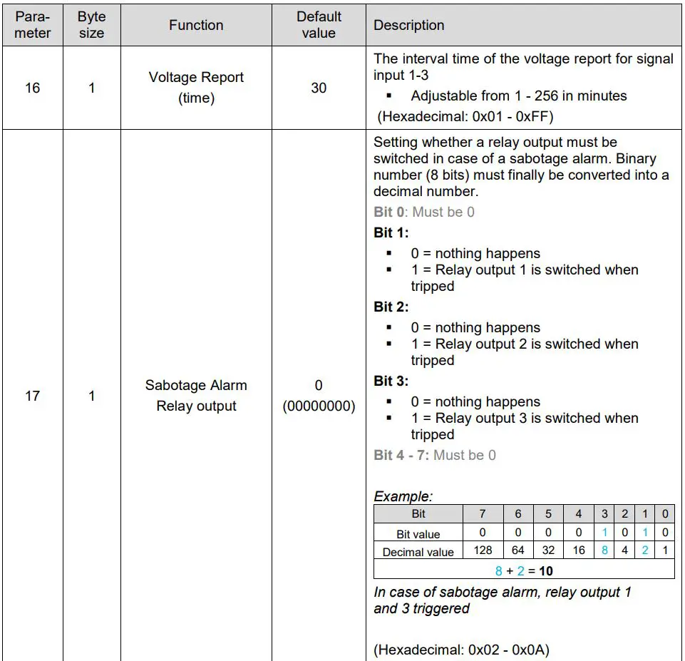 ABUS Nexello 3I 3O Hybrid Module User Manual - General settings