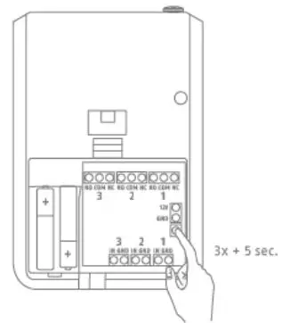 ABUS Nexello 3I 3O Hybrid Module User Manual - Reset to factory settings