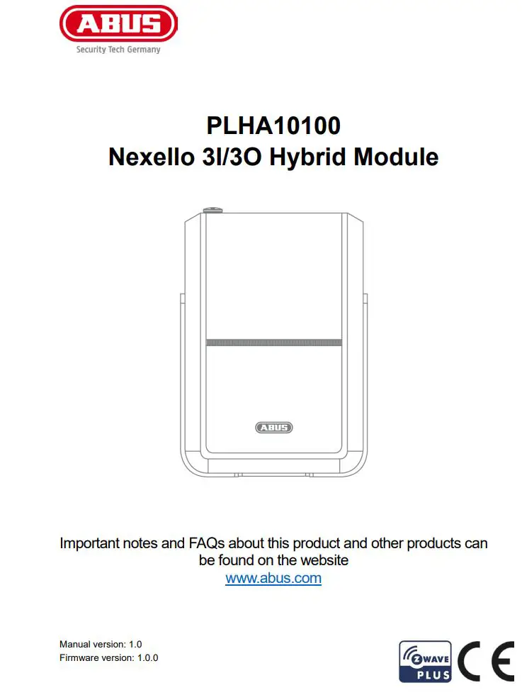 ABUS Nexello 3I 3O Hybrid Module User Manual