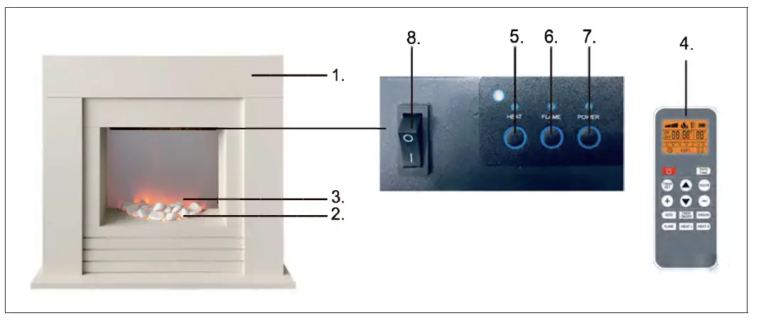 KLARSTEIN 10037971 Elbrus Fireplace Heater-FIG1