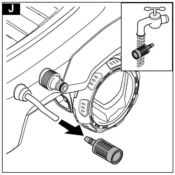 Clean the detergent filter