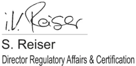 Declaration of Conformity