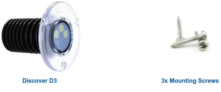 OceanLED DISCOVER D3 Underwater LED Light - Kit Includes