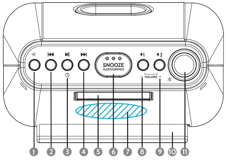 i box Glow FS 058 Bedside Alarm Clock - fig 4