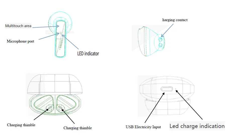 Shenzhenshi Jiyue Technology Air1 True Wireless Headset FIG 1