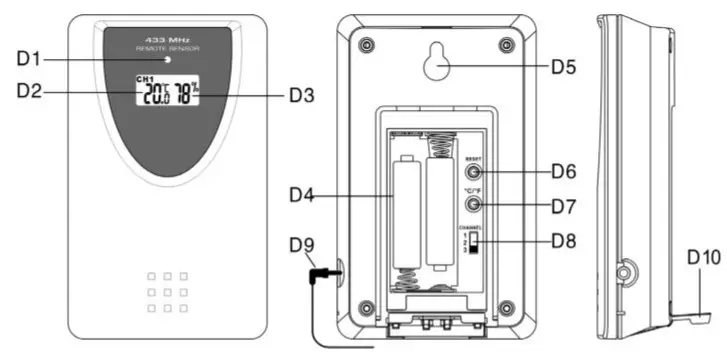 HYUNDAI WS 2200 Weather Station - OUTDOOR THERMO SENSOR