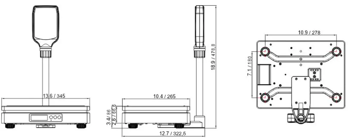 VISION TECH SHOP TPD Series TPD-12 Interface Scale - 72