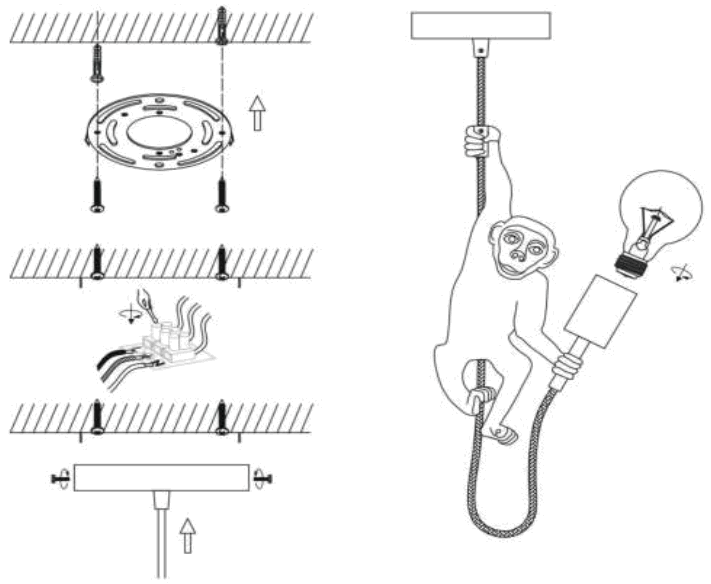 Lucide EXTRAVAGANZA CHIMP Hanglamp - FIG 4