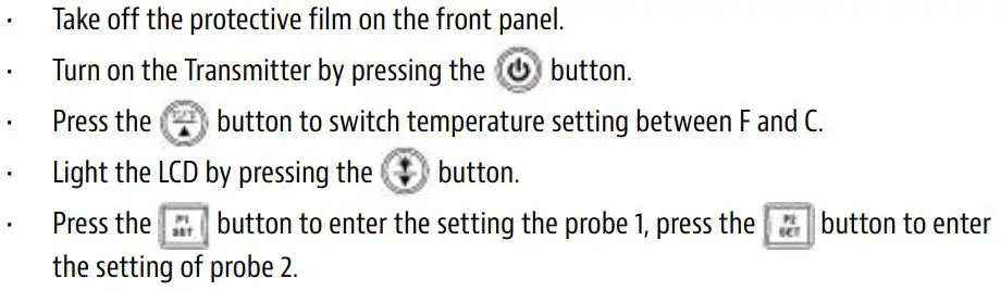 PIT BOSS 40854 Wireless Digital Meat Thermometer User Guide - USING THE RECEIVER