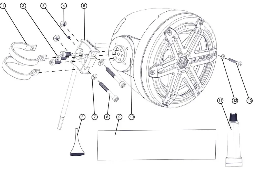 JL AUDIO PS SWMCP Swivel Fixtures for Round Pipes - fig