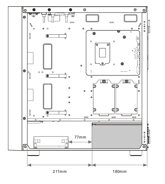 thermaltake CA-1T9-00M6WN-01 H570 TG ARGB Mid Tower Chassis fig 7