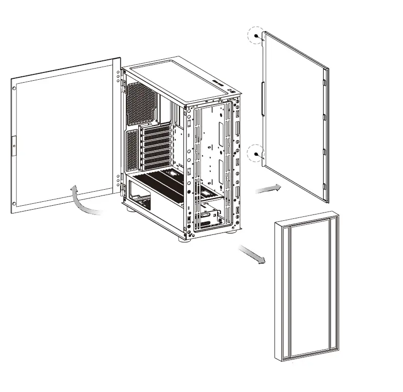 thermaltake CA-1T9-00M6WN-01 H570 TG ARGB Mid Tower Chassis fig 8