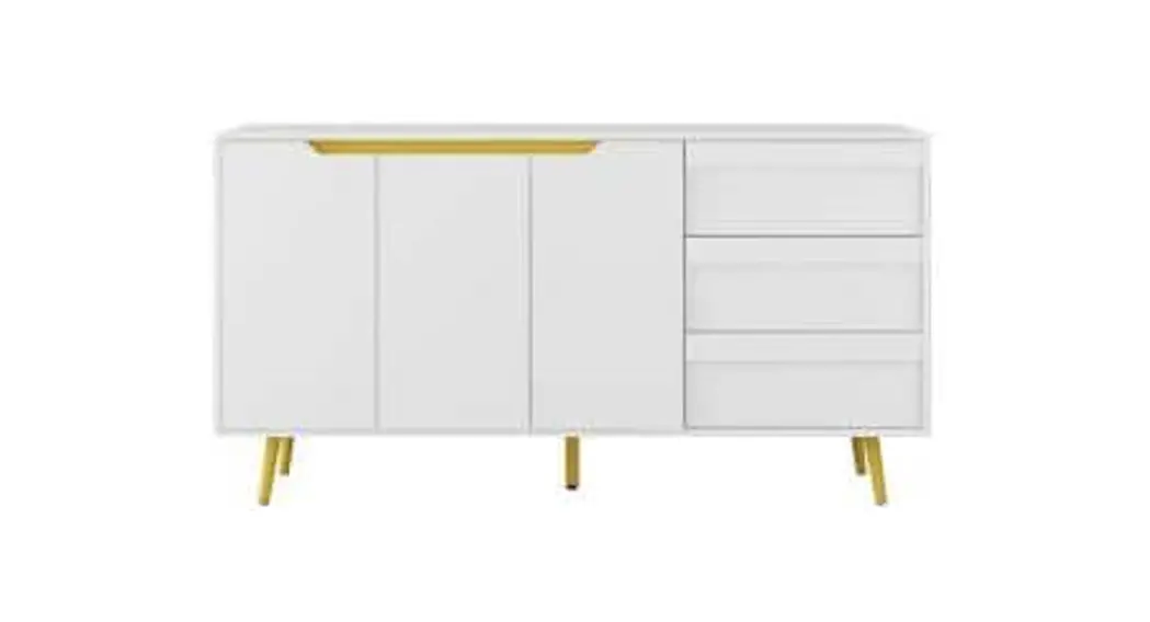 Fufu Gaga Kf260044 Wood Buffet Sideboard With 3 Doors Cabinet Instruction Manual