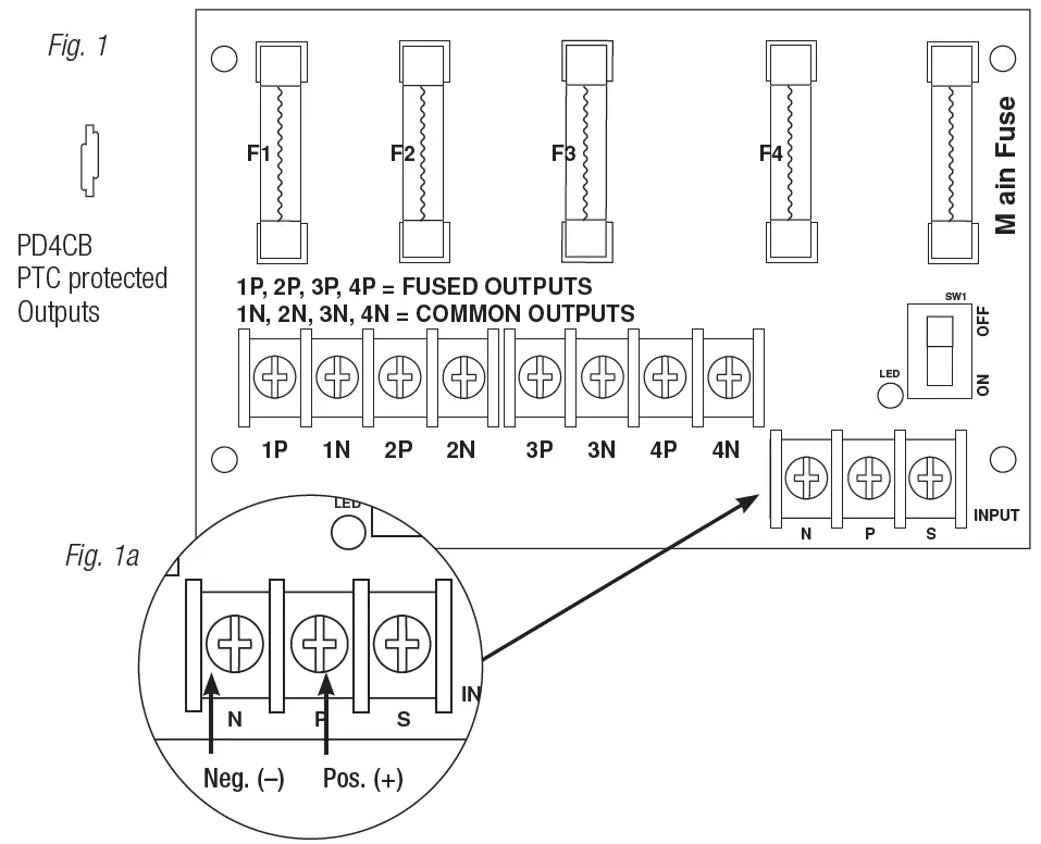 Altronix PD4CB Power Distribution Modules fig 1