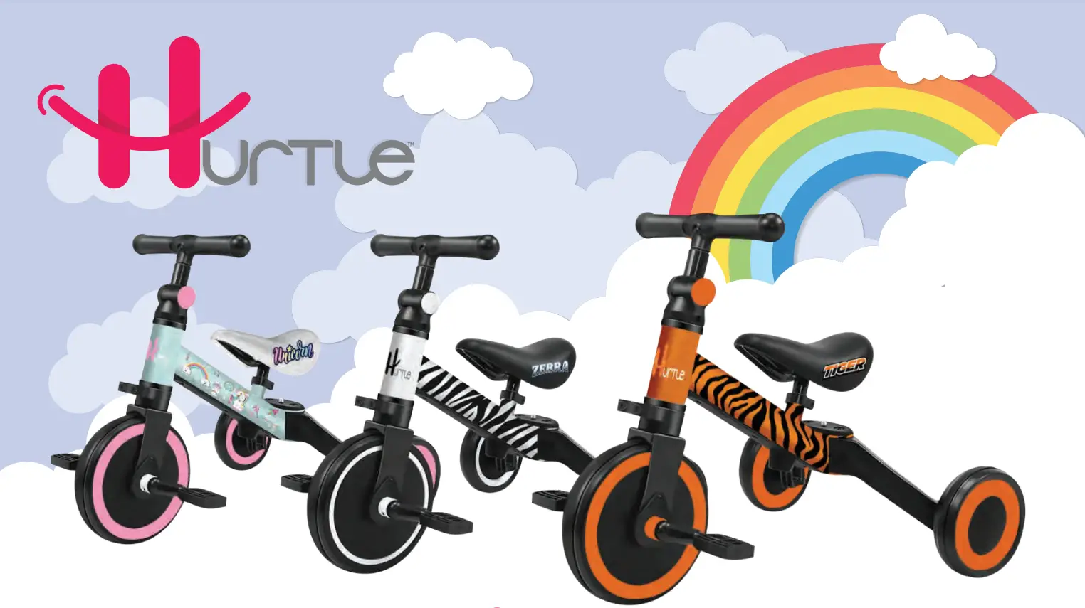 HURTLE HUR3Z6 3 in 1 Kid Tricycles Toddler Bike top