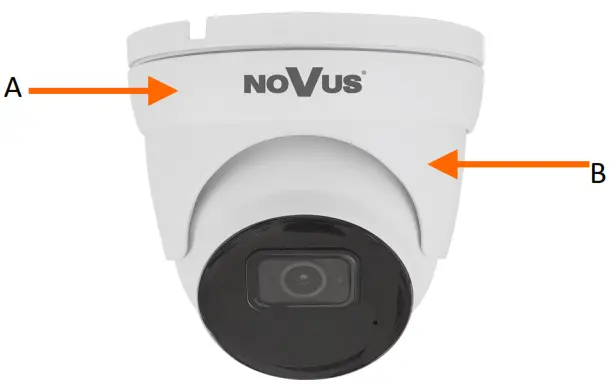 NOVUS NVIP 5VE 4501 Vandal Proof IP Camera - Camera mounting
